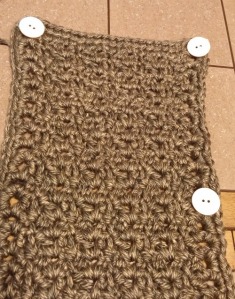 Aeris Buttoned Cowl with button placement